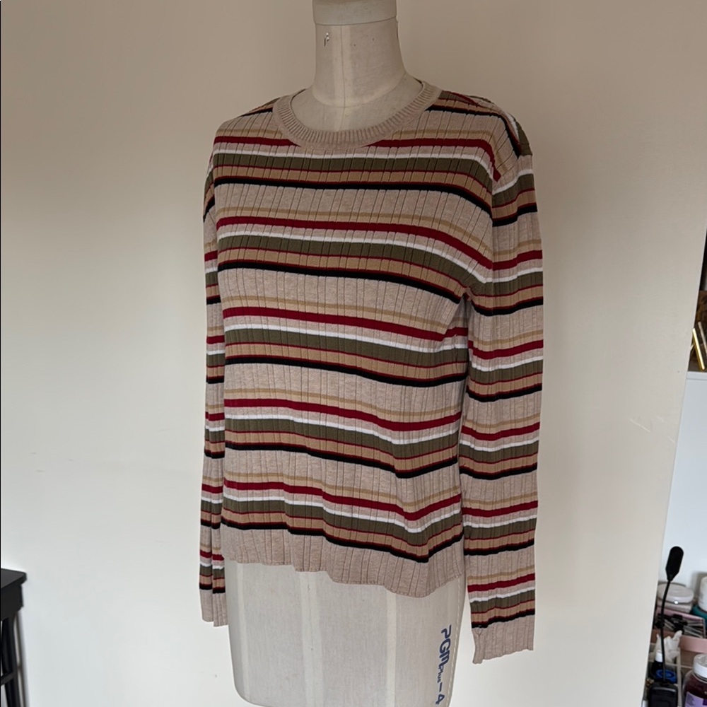 Tommy Hilfiger striped top - Red, Black, Cream